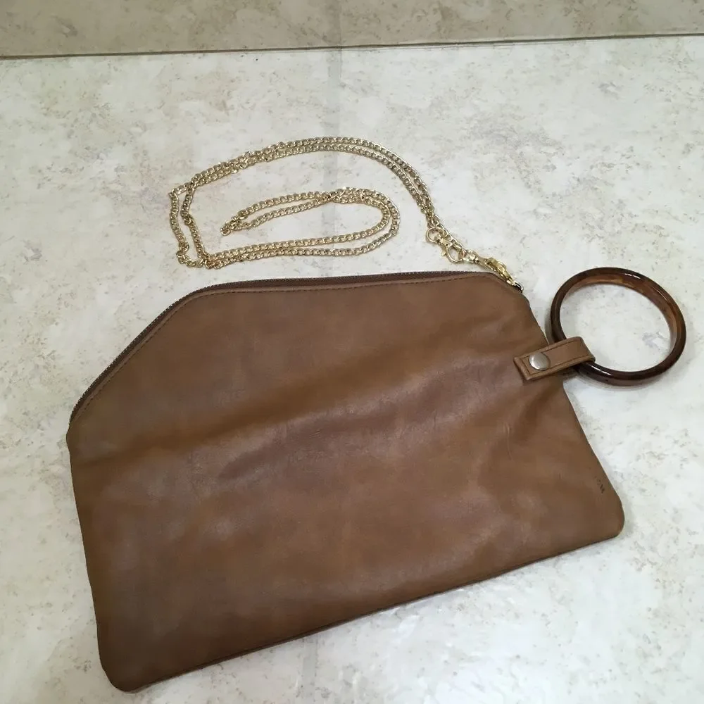 ‎MUD PIE CROSSBODY/WRISTLET BAG IN BROWN
